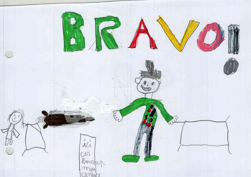 Dessins du CE2 de l'école publique d'Alboussière-Champis