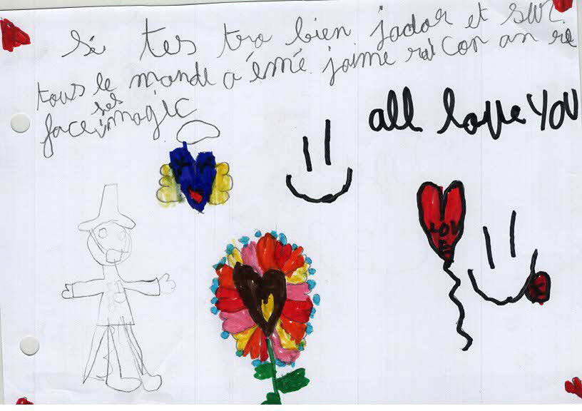 Dessins du CE2 de l'école publique d'Alboussière-Champis