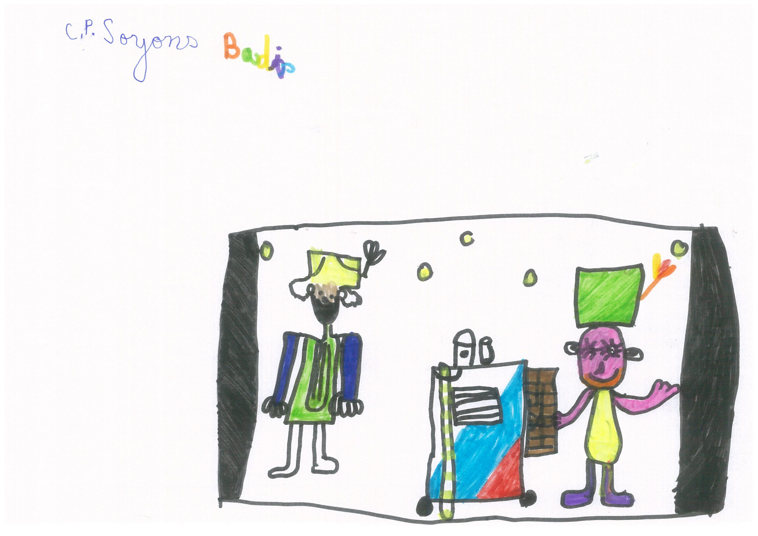 Dessins des enfants de la classe de Cp de Soyons dans le cadre de Mimages2021