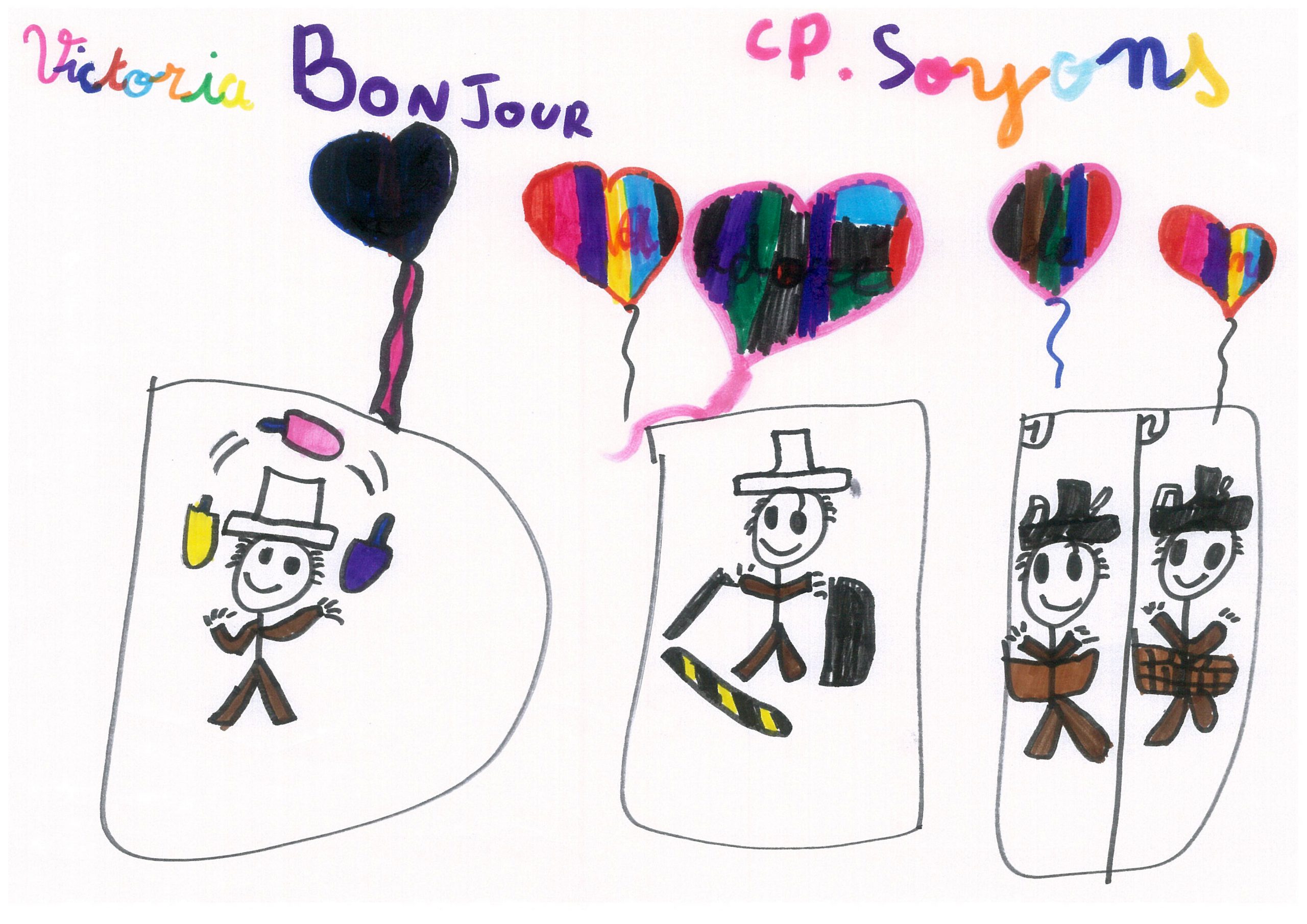 Dessins des enfants de la classe de Cp de Soyons dans le cadre de Mimages2021
