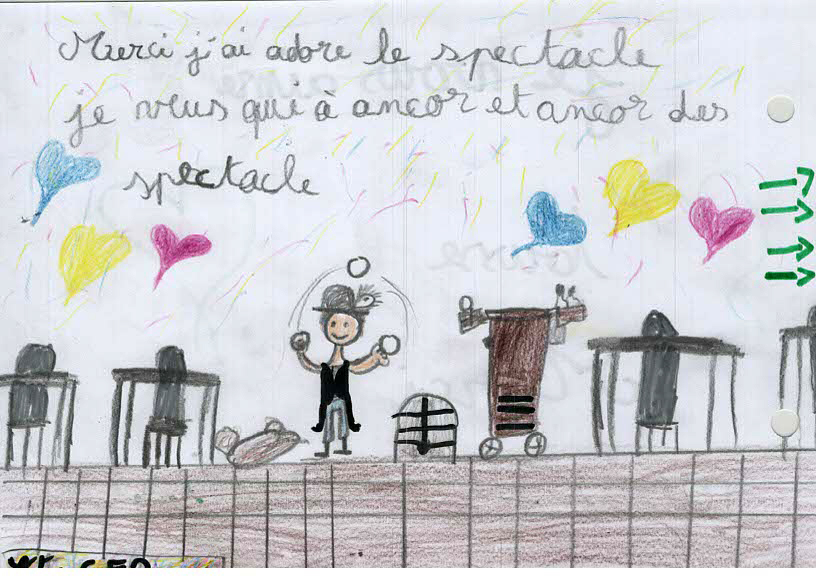 Dessins du CE2 de l'école publique d'Alboussière-Champis