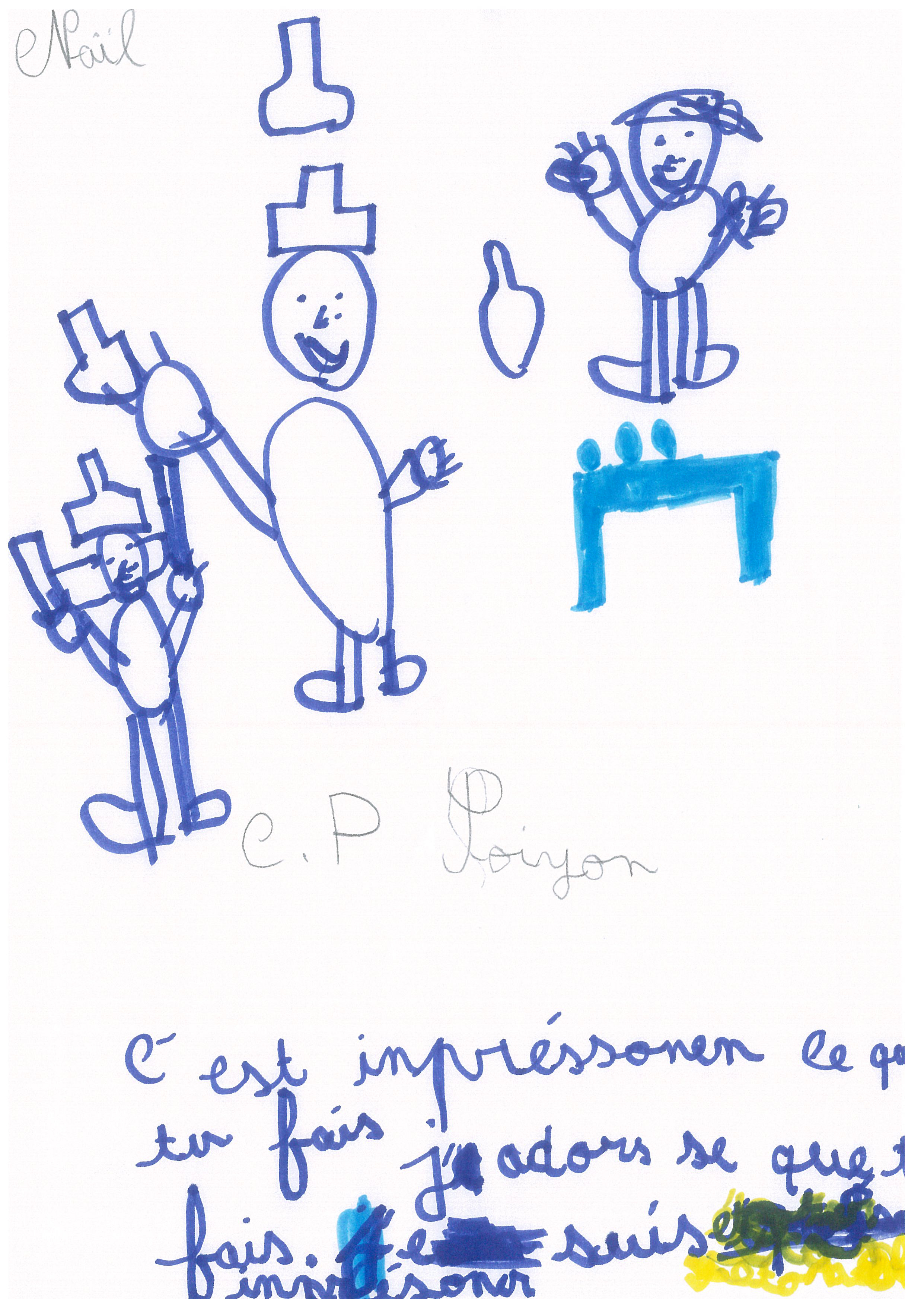 Dessins des enfants de la classe de Cp de Soyons dans le cadre de Mimages2021