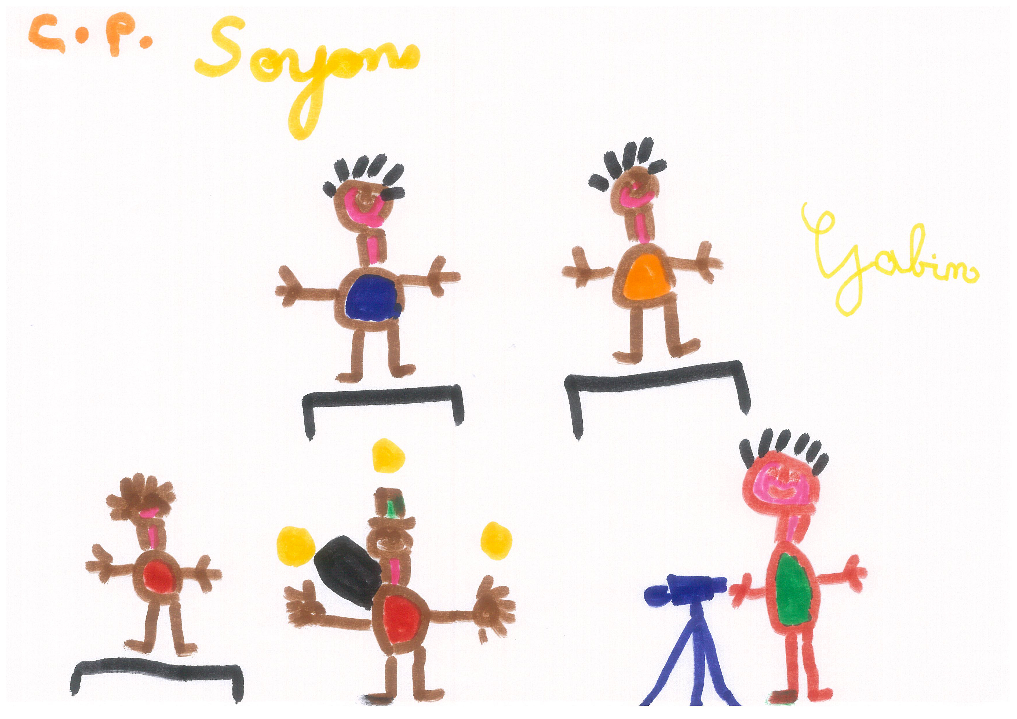 Dessins des enfants de la classe de Cp de Soyons dans le cadre de Mimages2021