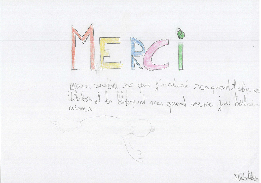 Dessins des enfants de l'école Lucien Roux de Saint-Georges-lès-bains en Ardèche, Mimages 2021