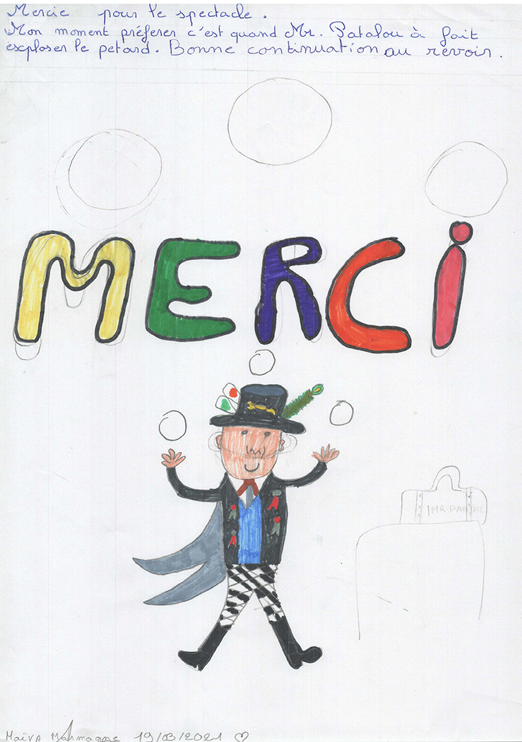 Dessins des enfants de l'école Lucien Roux de Saint-Georges-lès-bains en Ardèche, Mimages 2021